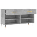 Betonszürke szerelt fa cipőpolc 102 x 35 x 55 cm 5