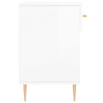 Magasfényű fehér szerelt fa cipőpolc 102x35x55 cm 7