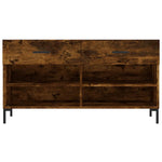 Füstös tölgy színű szerelt fa cipőpolc 102x35x55 cm 6