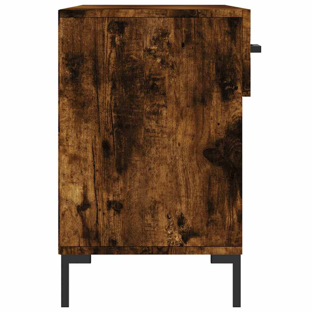 Füstös tölgy színű szerelt fa cipőpolc 102x35x55 cm 7