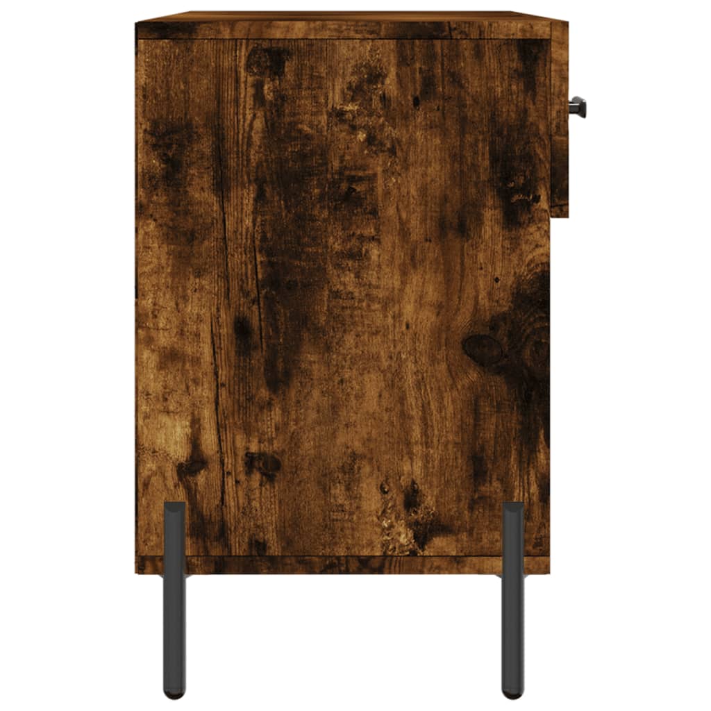 Füstös tölgy színű szerelt fa cipőpolc 102x35x55 cm 7