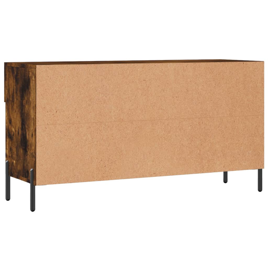 Füstös tölgy színű szerelt fa cipőpolc 102x35x55 cm 8
