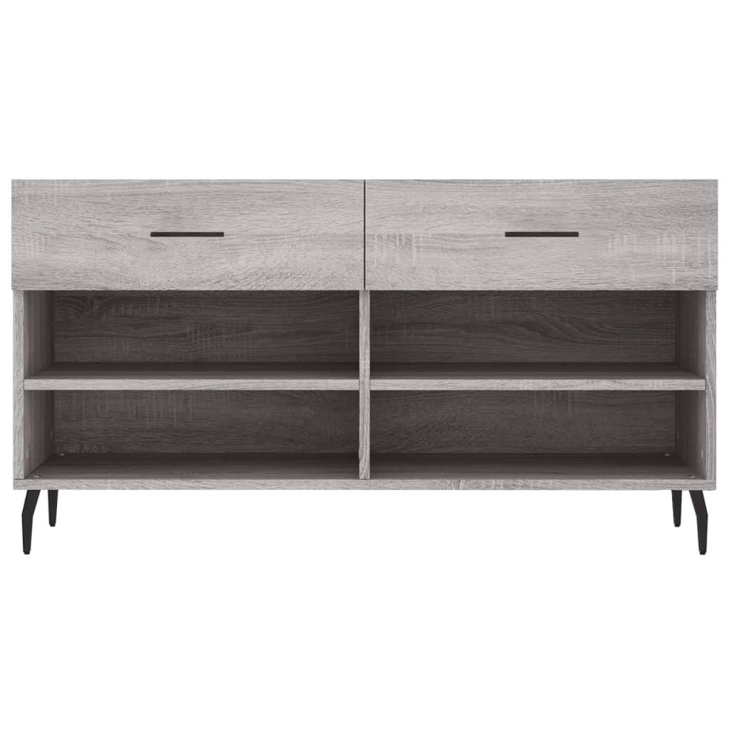 Szürke sonoma színű szerelt fa cipőpolc 102 x 35 x 55 cm 6