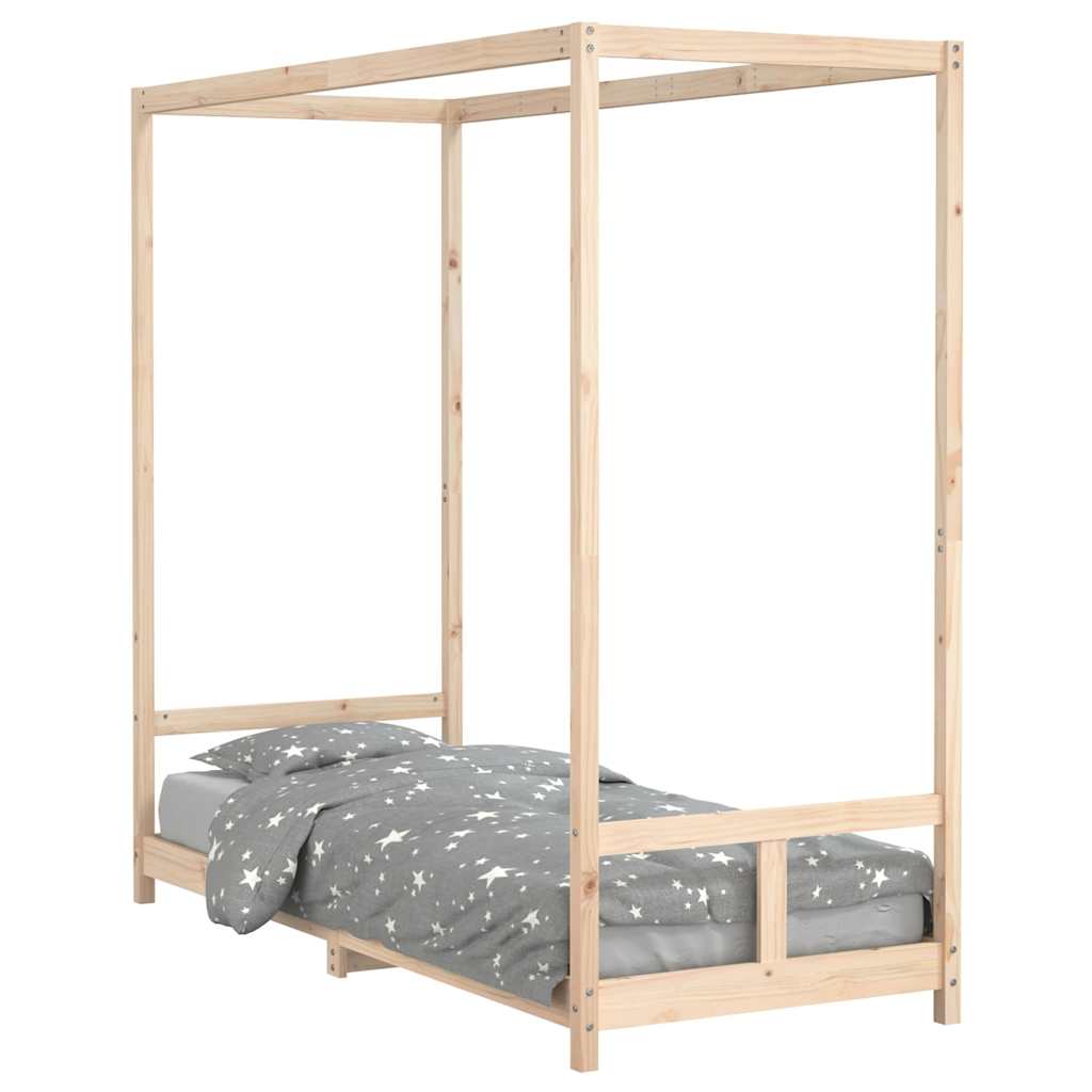 Tömör fenyőfa gyerekágykeret 80 x 200 cm 2