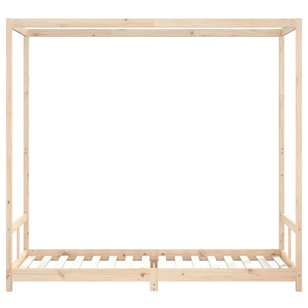 Tömör fenyőfa gyerekágykeret 80 x 200 cm 4
