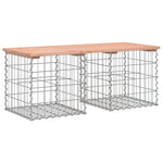 Tömör duglászfenyő gabion kerti pad 103x44x42 cm 2