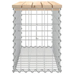 Tömör fenyőfa gabion kerti pad 83x31,5x42 cm 4