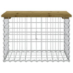 Impregnált fenyőfa gabion kerti pad 63 x 44 x 42 cm 3