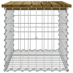 Impregnált fenyőfa gabion kerti pad 63 x 44 x 42 cm 4