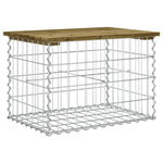 Impregnált fenyőfa gabion kerti pad 63 x 44 x 42 cm 5