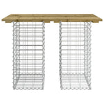 Gabion mintás impregnált fenyőfa kerti asztal 100 x 70 x 72 cm 3