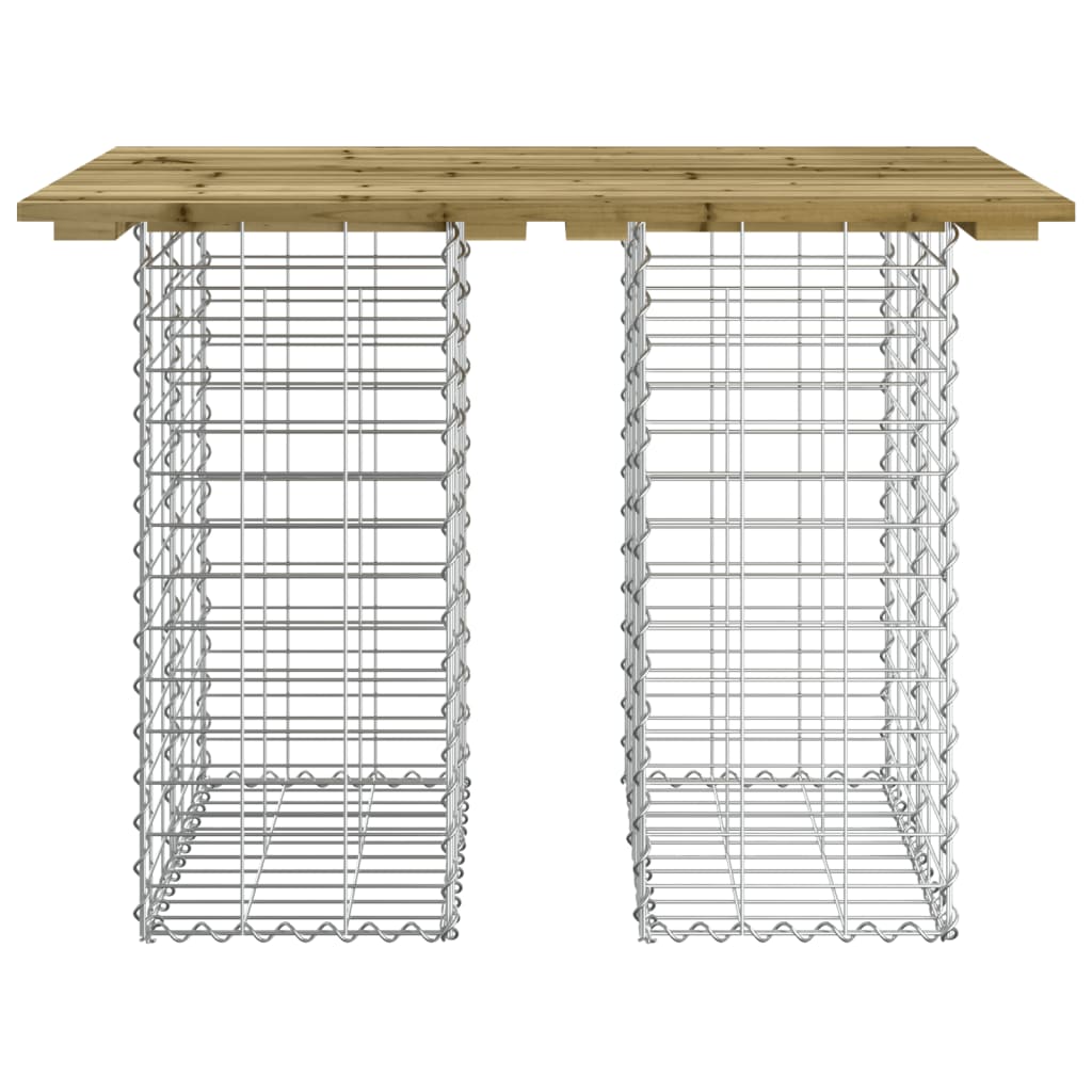 Gabion mintás impregnált fenyőfa kerti asztal 100 x 70 x 72 cm 3