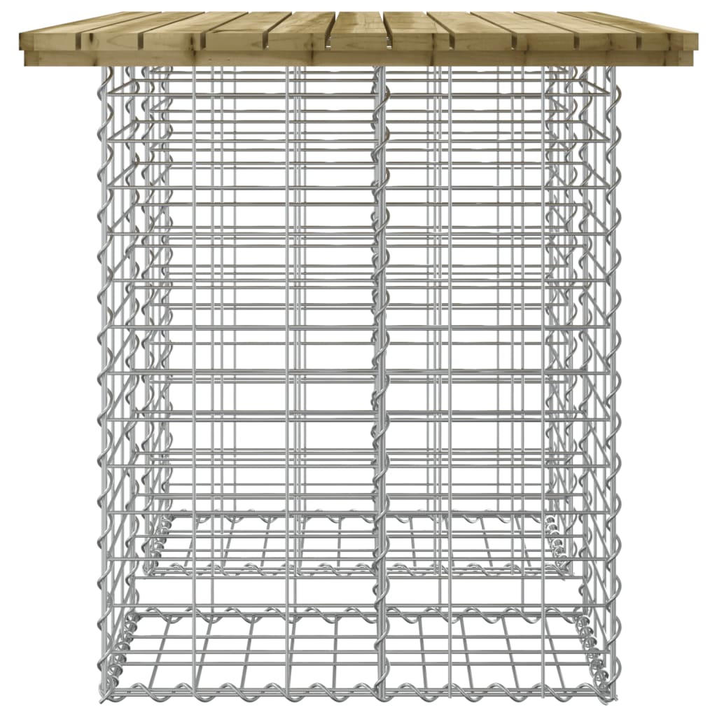 Gabion mintás impregnált fenyőfa kerti asztal 100 x 70 x 72 cm 4