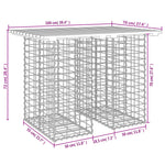 Gabion mintás impregnált fenyőfa kerti asztal 100 x 70 x 72 cm 8