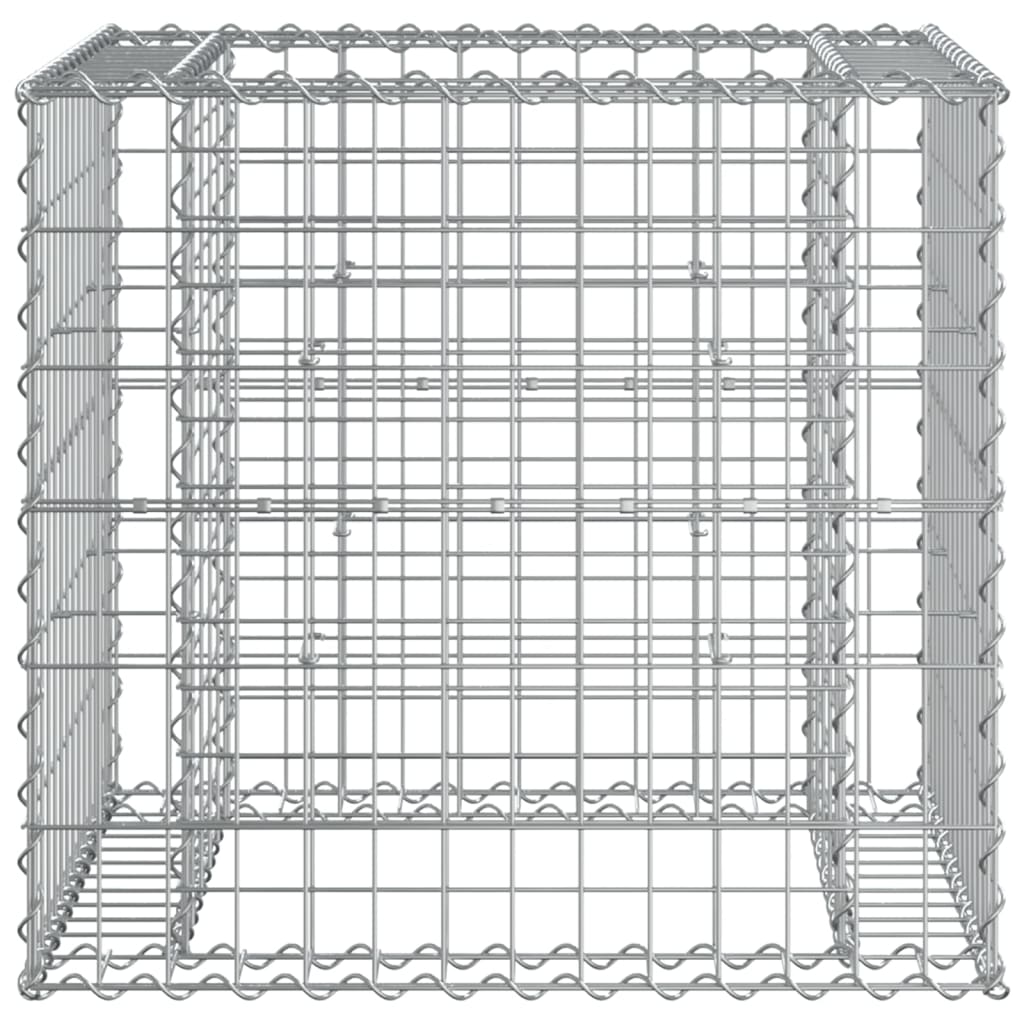 Tömör fenyőfa kerti pad gabion kosárral 8