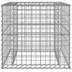 Ezüst horganyzott vas gabion kosár 70 x 70 x 65 cm 3