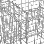 Ezüst horganyzott vas gabion kosár 70 x 70 x 65 cm 4