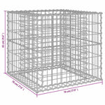 Ezüst horganyzott vas gabion kosár 70 x 70 x 65 cm 5