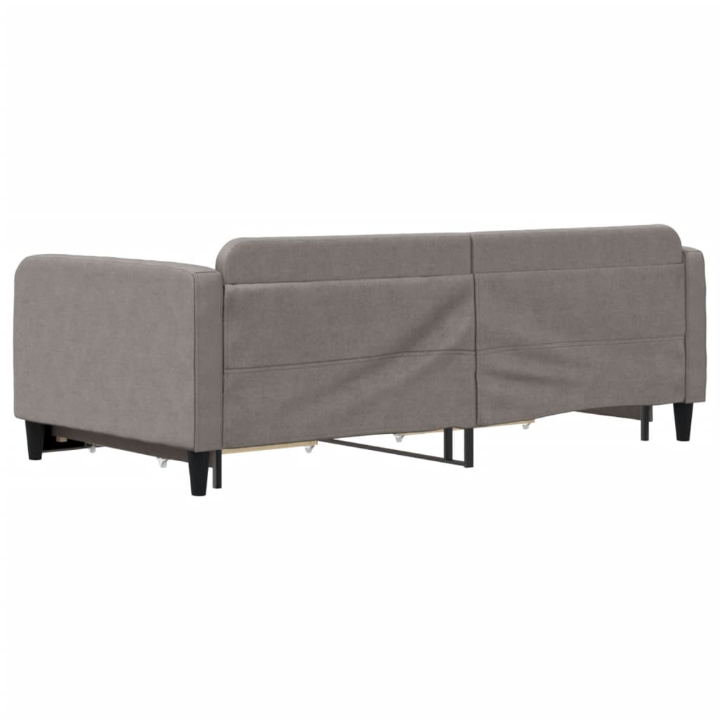 Tópszínű kihúzható szövet heverő fiókkal 100 x 200 cm 5