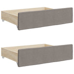 Tópszínű kihúzható szövet heverő fiókkal 100 x 200 cm 9