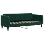 Sötétzöld kihúzható bársony heverő 80 x 200 cm 6