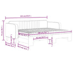 Sötétszürke kihúzható bársony heverő matraccal 80 x 200 cm 12