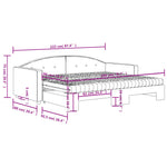 Fekete kihúzható bársony heverő matraccal 90 x 200 cm 12