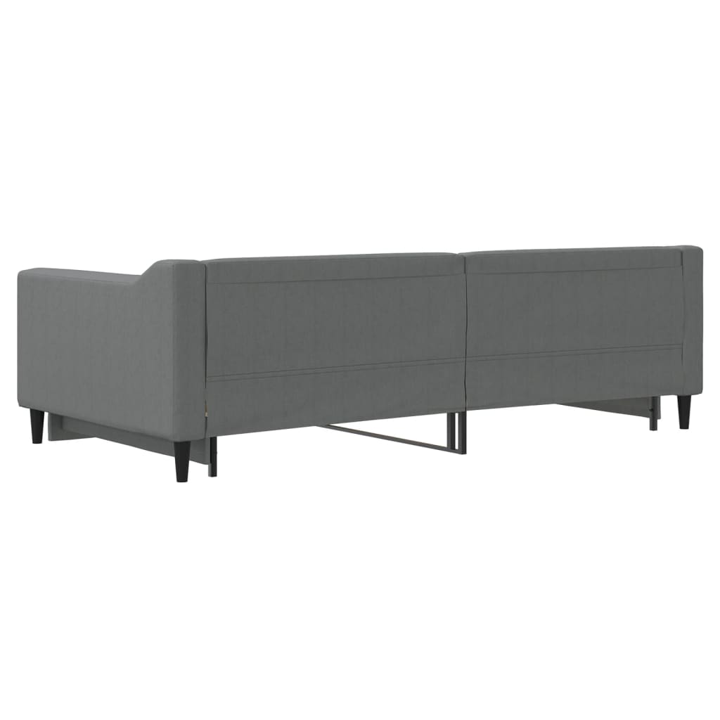 Sötétszürke kihúzható szövet heverő 100 x 200 cm 9