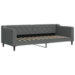 Sötétszürke kihúzható szövet heverő fiókokkal 80 x 200 cm 4