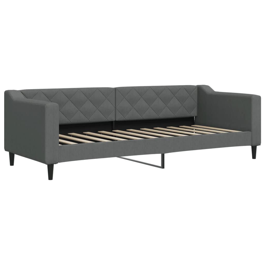 Sötétszürke kihúzható szövet heverő fiókokkal 80 x 200 cm 4