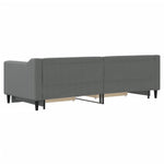 Sötétszürke kihúzható szövet heverő fiókokkal 80 x 200 cm 8
