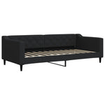 Fekete kihúzható szövet heverő fiókokkal 90 x 200 cm 4