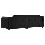Fekete kihúzható szövet heverő fiókokkal 80 x 200 cm 7