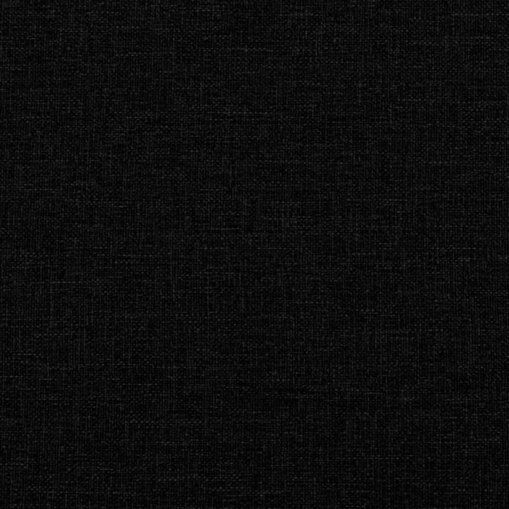 Fekete kihúzható szövet heverő fiókokkal 90 x 200 cm 12
