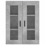 2 db betonszürke szerelt fa falra szerelhető szekrény 6
