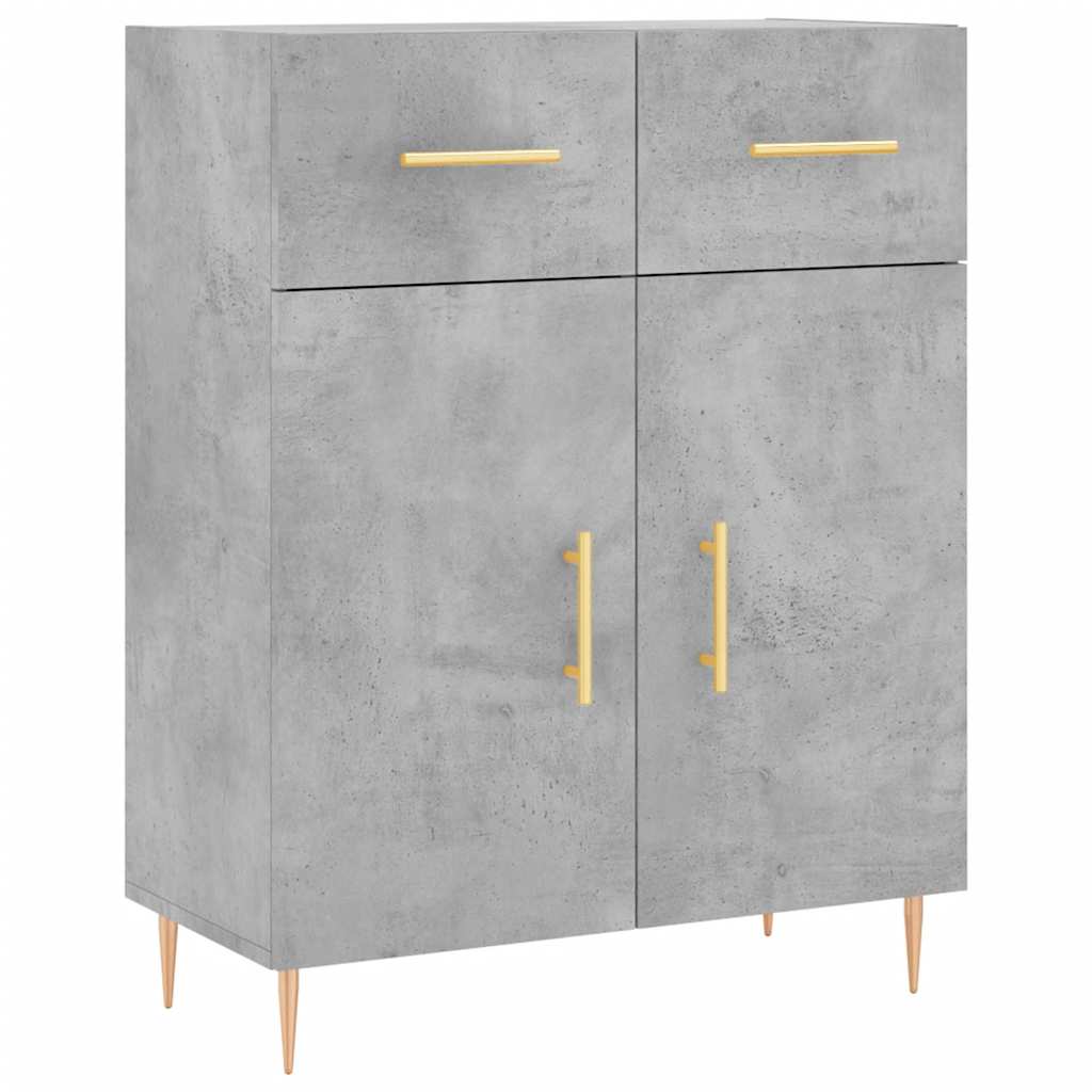 Betonszürke szerelt fa magasszekrény 69,5 x 34 x 180 cm 7