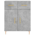 Betonszürke szerelt fa magasszekrény 69,5 x 34 x 180 cm 8