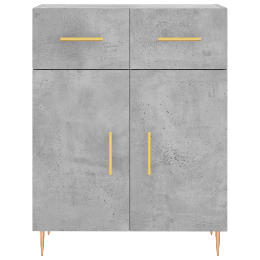 Betonszürke szerelt fa magasszekrény 69,5 x 34 x 180 cm 8
