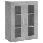 Betonszürke szerelt fa magasszekrény 69,5 x 34 x 180 cm 5