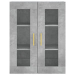 Betonszürke szerelt fa magasszekrény 69,5 x 34 x 180 cm 6