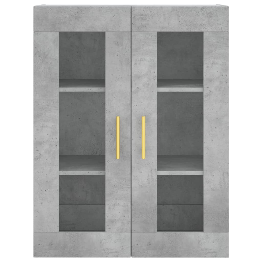 Betonszürke szerelt fa magasszekrény 69,5 x 34 x 180 cm 6