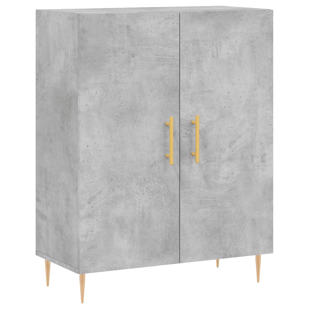 Betonszürke szerelt fa magasszekrény 69,5 x 34 x 180 cm 7