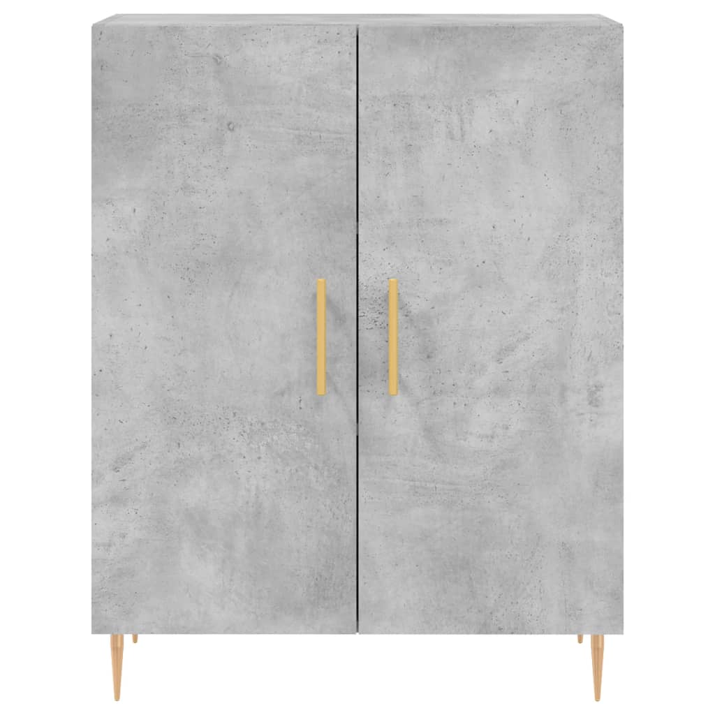 Betonszürke szerelt fa magasszekrény 69,5 x 34 x 180 cm 8