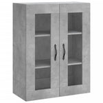 Betonszürke szerelt fa magasszekrény 69,5 x 34 x 180 cm 5