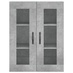 Betonszürke szerelt fa magasszekrény 69,5 x 34 x 180 cm 6