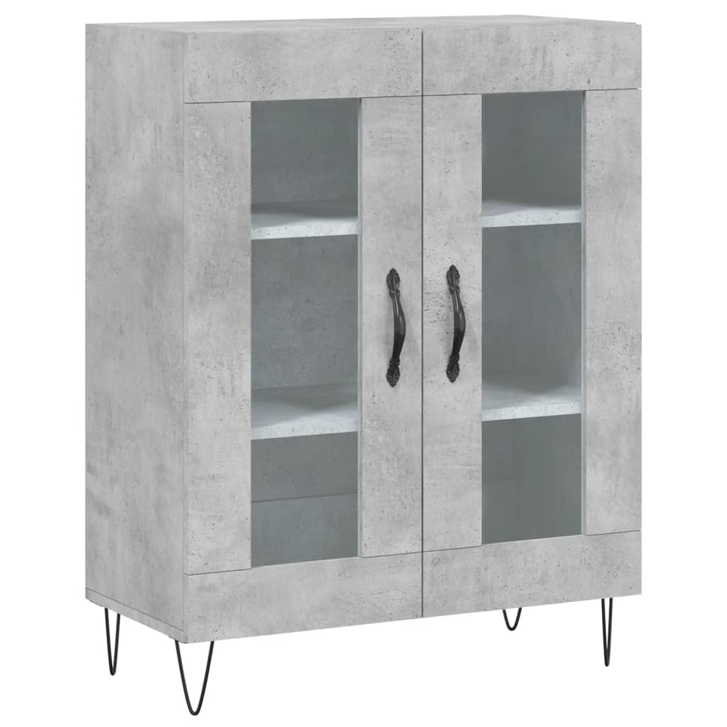 Betonszürke szerelt fa magasszekrény 69,5 x 34 x 180 cm 7