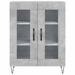 Betonszürke szerelt fa magasszekrény 69,5 x 34 x 180 cm 8