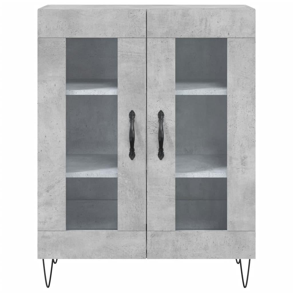 Betonszürke szerelt fa magasszekrény 69,5 x 34 x 180 cm 8
