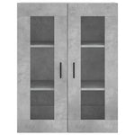 Betonszürke szerelt fa magasszekrény 69,5 x 34 x 180 cm 6
