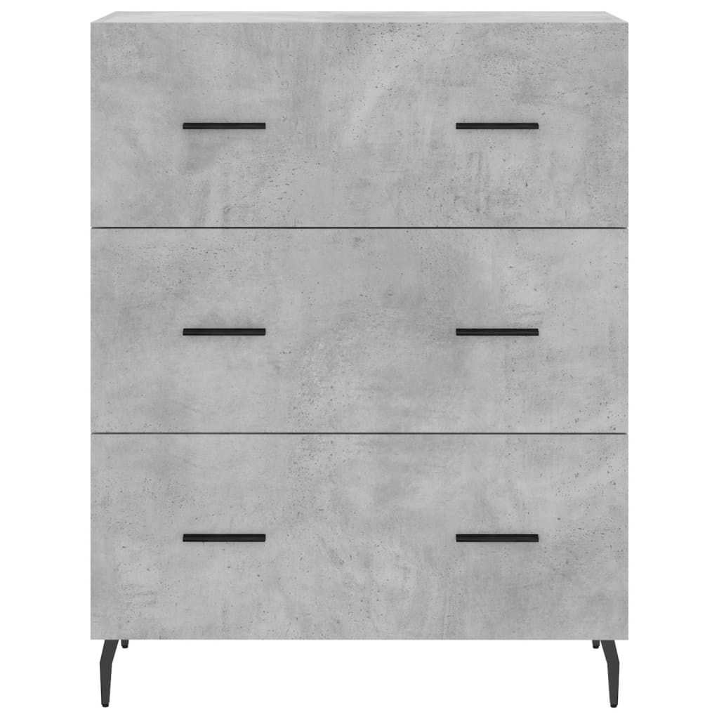 Betonszürke szerelt fa magasszekrény 69,5 x 34 x 180 cm 8